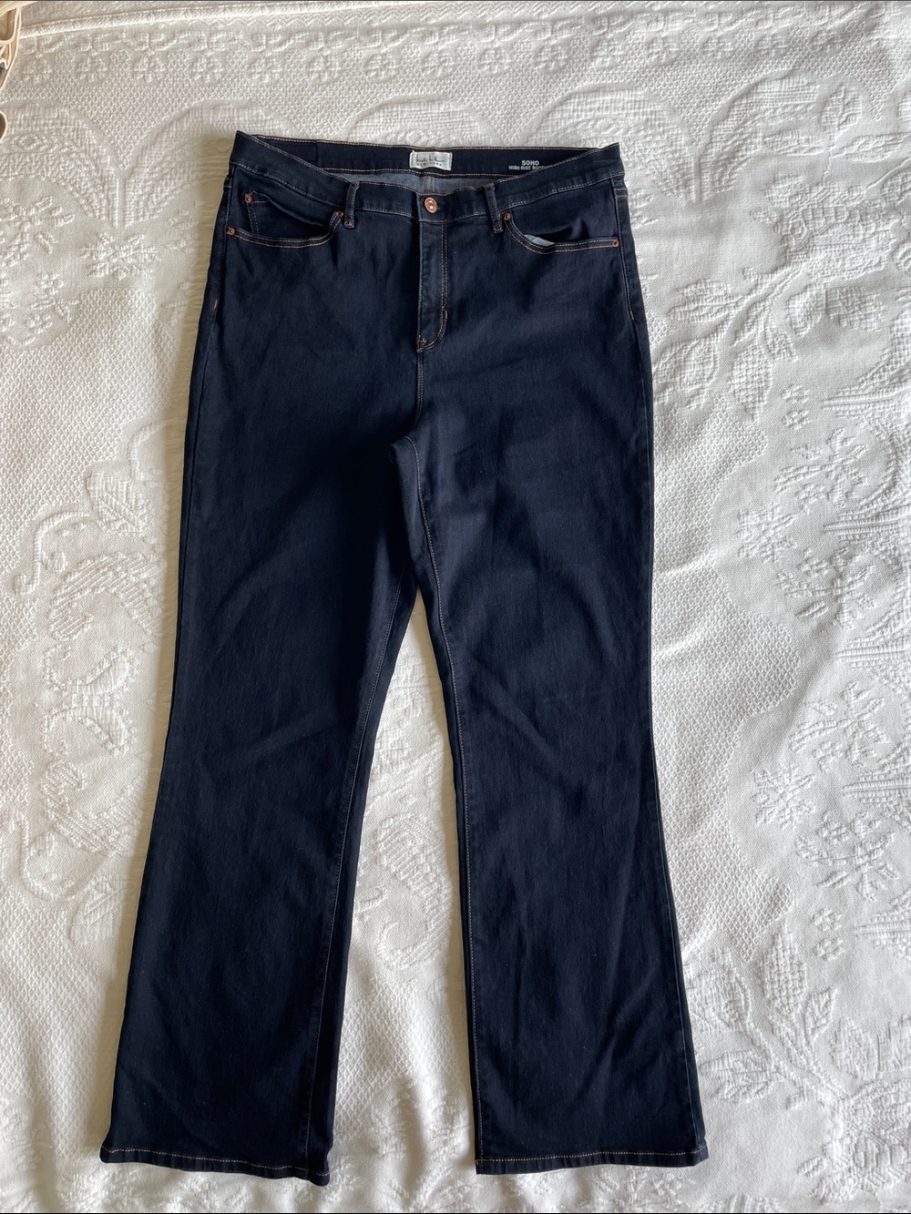 Nicole Miller Dark Navy Straight-Leg Jeans